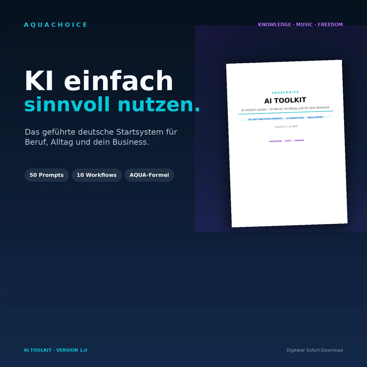 Aquachoice AI Toolkit – KI einfach sinnvoll nutzen